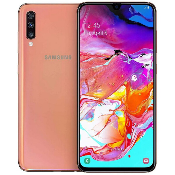 Samsung Galaxy A70 - 128GB - SM-A705F/DS - Dual-Sim - Ausstellungsstück - Differenzbesteuert §25a Coral