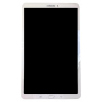 Original Samsung Galaxy Tab E SM-T561 LCD Display + Touchscreen Front Glas + Rahmen (White) - Weiss / Service Pack